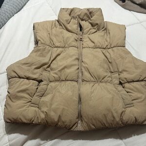 Tan Puffer Vest